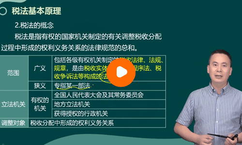 欧理平税务师税法（一）