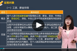 战大萍税务师税法（二）